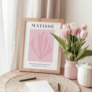 Pink Henri Matisse Print, Light Pink Print, Pink Bedroom Art, Pink Wall Art, Exhibition Art, Dorm Wall Art, Pastel Wall Art, Dopamine Decor