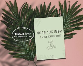 Burnout Reset Journal, Emotional Wellness Workbook (PDF)