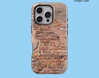 Urban Brick Wall iPhone Case: Retro Minimalist Design, Tough or Snap Case