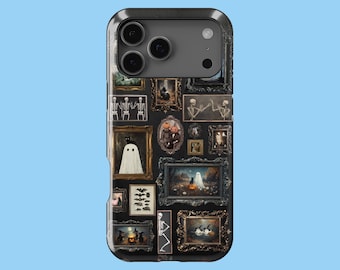 Marcos de fotos de Halloween aterradores para iPhone 17, 16, 15, 14, 13, 12, 11, XS, XR, 8, 7, Air Pro Max, funda resistente MagSafe para Samsung S25, S24, S23, S22, S21 FE Ultra