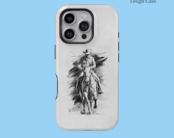 Wild West Cowboy Horseback Adventure Themed Phone Case For iPhone 16 15 14 13 12 11 8 Pro Max MagSafe Galaxy S25 S24 S23 S22 S21 Ultra Cover
