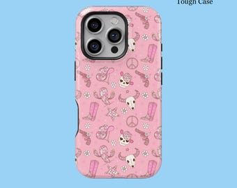 Coquette Preppy Aesthetic Cowgirl Boots With Flowers Phone case For iPhone 16 15 14 13 12 11 8 Pro Tough MagSafe Samsung S25 S24 Ultra Cover