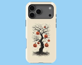 Halloween horror pumpkin lantern phone Case For iPhone 17 16 15 14 13 12 11 8 Air Pro Max Tough MagSafe Samsung S25 S24 S23 S22 Ultra Cover