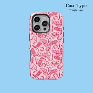 Cowgirl iPhone case Pink Western Coquette preppy For iPhone 16 15 14 13 12 11 XS 8 Pro Max MagSafe Galaxy S25 S24 S23 S22 S21 FE Ultra Cover