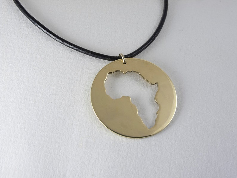 Download Collana d'Oro Africa 18kt Oro Placcato Africa Mappa | Etsy