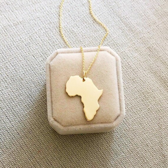 18kt Gold Africa Necklace Big Size GOLD 