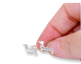 Orecchini Bassotto Con Cristalli Rosa – Argento 925 Per Lei E Bambina | Gioiello Cane Elegante