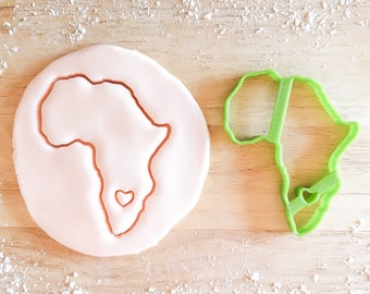 Coupe-biscuits carte Afrique, coupe-biscuits Afrique, coupe-fondant, coupe-papier africain, cadeau d'adoption Afrique, coupe-carte Afrique, coupe-biscuits