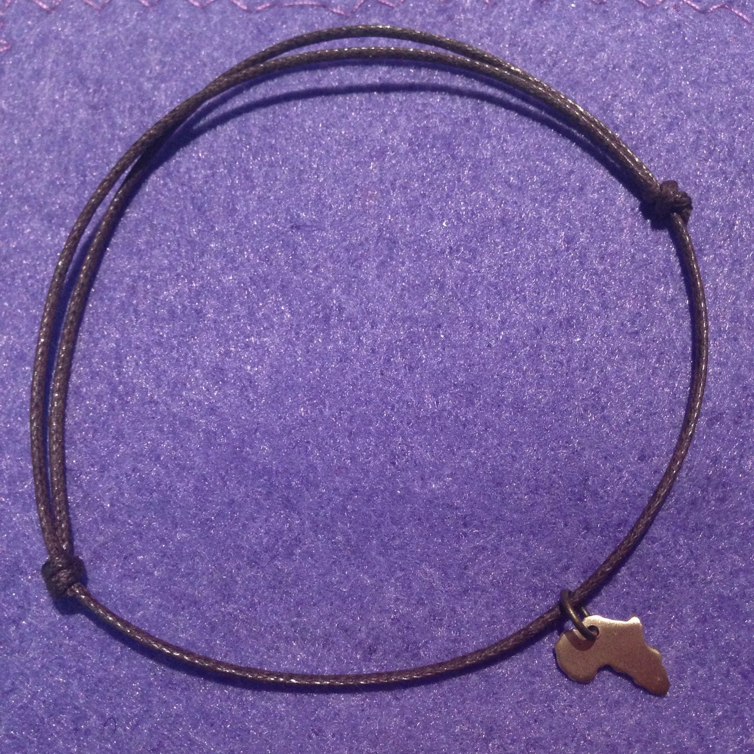 Africa Map Brass Bracelet