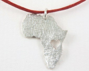 Tansania Halskette Afrika Karte Anhänger Tansania Karte Halskette Personalisierter Anhänger Sterling Silber 935 in einer Kraft Geschenkbox mit einem Extra Geschenk