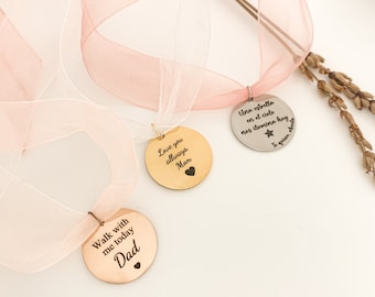 Personalized Bridal Bouquet Charm, Custom Wedding Bouquet Keepsake, Engraved Bridal Charm, Bridal Shower Gift, Wedding Memorial Gift