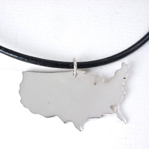 Vereinigte Staaten Halskette, USA Anhänger, Zustand Anhänger, Silber Karte Anhänger, USA Karte Halskette, US Karte Anhänger, individuelle Karte Anhänger, Reise