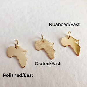 18kt Gold Plated Africa Necklace, Personalized Africa Map Pendant, Africa Ethiopia Pendant, Adoption Pendant Africa, Custom Jewelry image 4