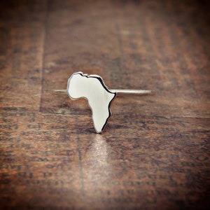 Silver Africa Ring African Jewelry Africa Map Ring Custom - Etsy