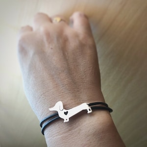 Silver Dachshund Bracelet, Silver Teckel Bracelet, Dachshund charm, Dachshund Gift, Dachshund jewelry for women, Pet Jewelry, Pet Gift Dog