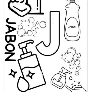 Digital Spanish ABC Coloring Book