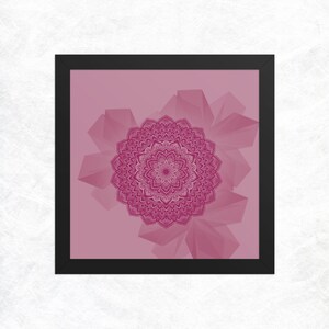 Framed poster / Mandala art / Wall art / Wall decor / Beautiful Mandala design/ Home decor