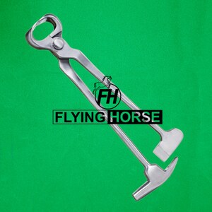 3-i-1 hovslagare – Skoavdragare, Spikhammare och Hovbuffert – Multifunktionsverktyg för hästskoning