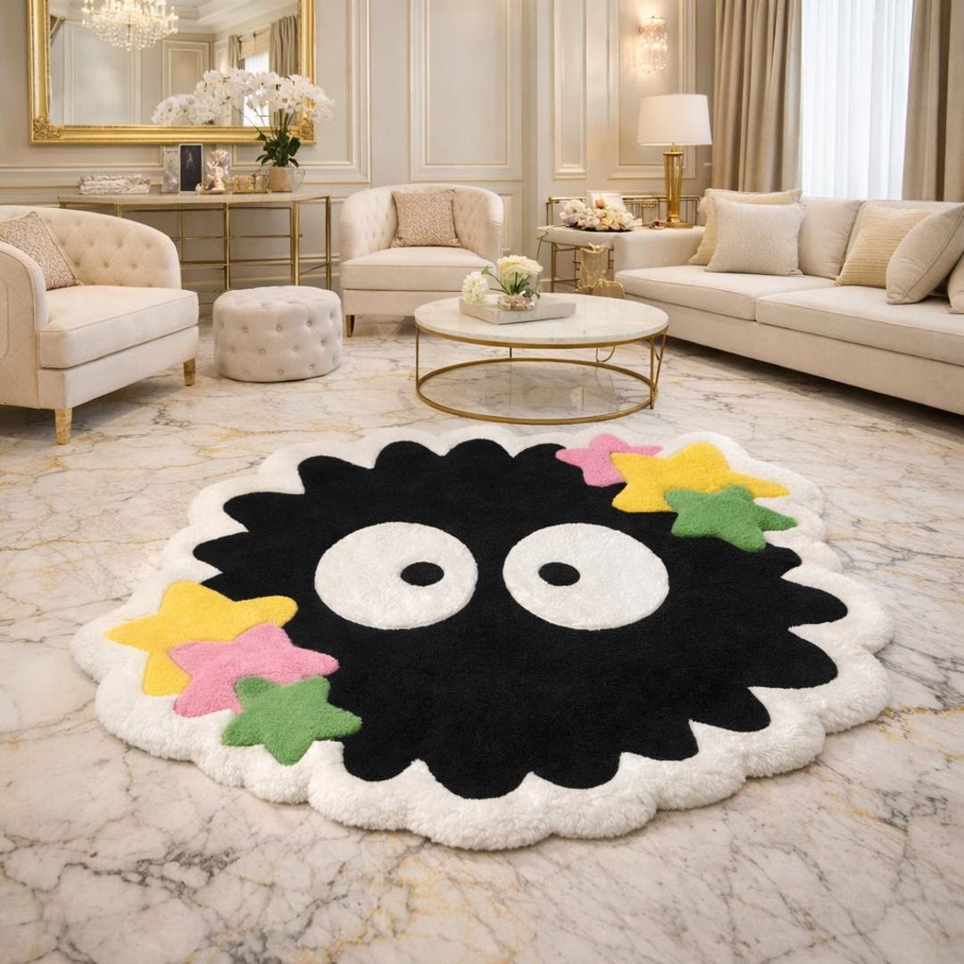 Custom Cartoon Hand Tufted Wool Area Rug 3x3, Cute Kids Nursery Room ...