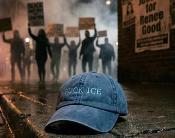 Bestickte fuck ICE Dad Hat: Menschenrechtshut, soziale Gerechtigkeitsmütze,