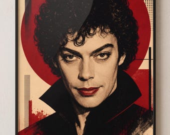 Tim Curry Poster: Rocky Horror Wall Art, Dr Frank N Furter Print, Cult Classic Movie Decor, Gothic Pop Art Gift for Tim Curry Fans