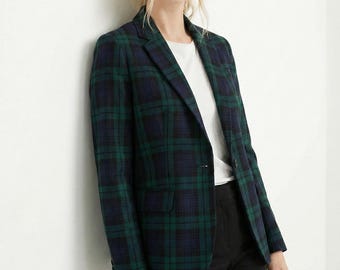 Women’s Tartan Blazer Jacket | Scottish Plaid Blazer | Tailored Fit Jacket | Smart Casual Highland Style |  Available in 50+ Tartans