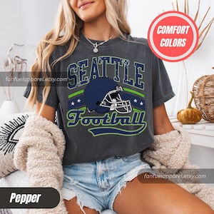 Seattle Football Vintage Style Comfort Colors T-Shirt, Seattle Seahawk Football T-Shirt, Seattle T-Shirt, Retro Seahawks Football Fan FTA14