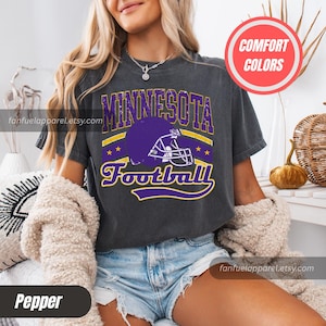 Minnesota Football Vintage Style Comfort Colors Shirt, Vintage Vikings T-Shirt, Vintage Minnesota T-Shirt, Retro Minnesota Fan Gift FTA28