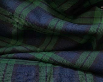 Black Watch Tartan Fabric by the Yard – Acrylic Wool Plaid Material | Scottish Fabric for Sewing, Kilts, Clothing, Crafts & Home Décor