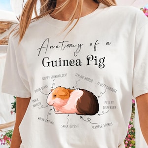 Anatomy of a Guinea Pig Shirt, Funny Guinea Pig Lover Tee, Cute Gift for Guinea Pig Moms, Kawaii Guinea pig shirt, Rodent Mom  Clothing