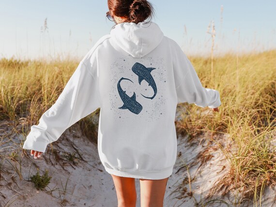 Whale Shark, ocean hoodie, Animal sweatshirt, Coastal Tshirt, Beachy Oversized hoodie, Celestial Sea, ocean SWEATER, Ocean lover hoodie