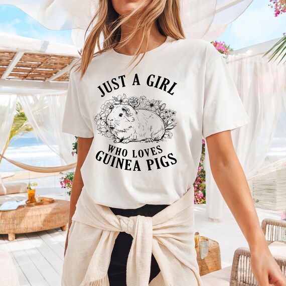 Guinea Pig shirt, floral shirt, Kawaii Guinea Pig, funny guinea pig gift, guinea lover gift, cute animal tee,  teen girl gift, kawaii pet