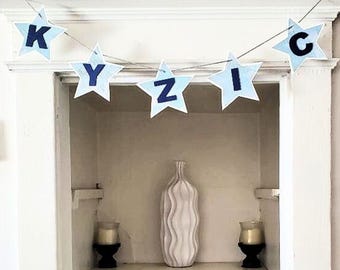 Custom Name Birthday Banner: Personalized Name, Birthday, Shower Decor, Birthday Flag Decor