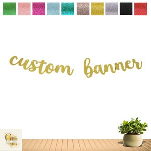 Banner personalizado, banderines con nombre de bebé, decoración para fiesta de cumpleaños, banner de boda personalizado, cualquier letrero con texto