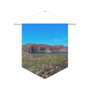 Scenic Wall Art Pennant, Nature-Inspired Home Decor, Adventure Flag, Boho Wall Hanging, Perfect for Outdoor Lovers, Great Gift Idea
