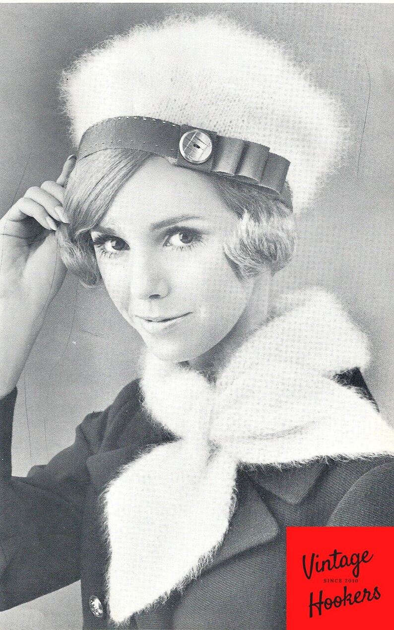 Winter Sailor Hat Pattern Vintage Knitting 60/'s Retro Classic Botany 1404