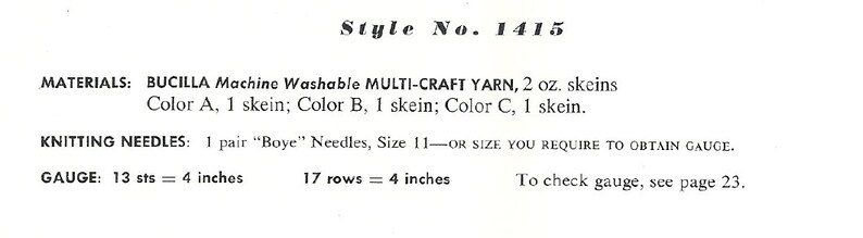 Fairisle Winter Hat Vintage 1960/'s Retro Classic Knitting Pattern Botany 1415