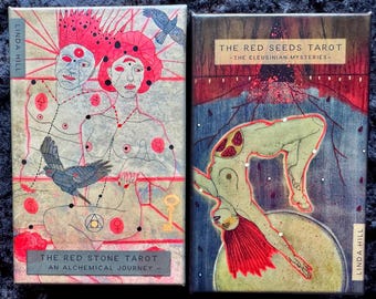 Red Stone Tarot + Red Seeds Tarot + 2 Books