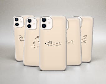 Dachshund Phone Case Minimalistic Winner dog Cover for iPhone 17 Pro Max, 16, 15, 14, 13, 12 & Samsung S25, S23, A56, A16, A36 Pixel 10 Pro