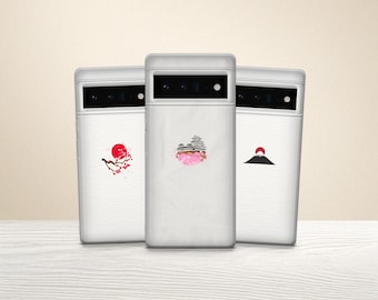 Minimalistic Japanese Blossom Phone Case Tokyo Sakura Cover for Pixel 10 Pro XL 9 8 7A & iPhone 17 16 15 14 13, Samsung S25 Fe A17 A56 A16