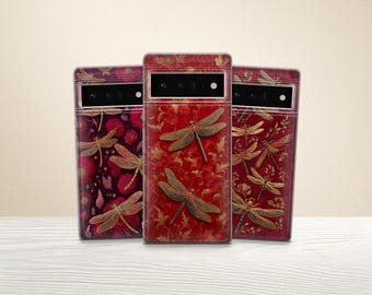 Rev Velvet Phone Case Dragon Fly Fabric Cover for Pixel 10 Pro XL,  9 8 7A & iPhone 17 Pro Max, 16 15 14 13, Samsung S25 Fe A17 A56 A16
