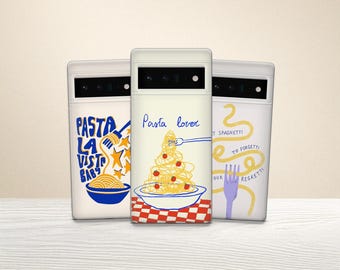 Pasta Phone Case Italian Summer Quote Cover for Pixel 10 Pro XL, 9, 8 7 A 6 & iPhone 17 16 15 14 13 12 Mini, Samsung S25 Fe, A17 A56 A16 A36