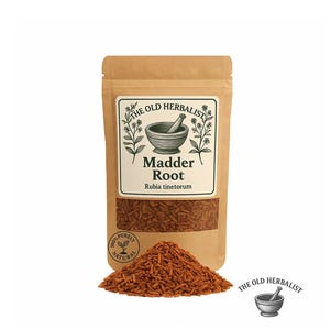 Madder Root – Rubia tinctorum | Wild-Harvested Dried Root | Loose Herbal Ingredient | Natural Craft Use | Premium Quality