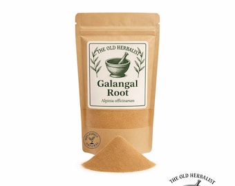 Pó de raiz de galanga – Alpinia officinarum, especiaria culinária