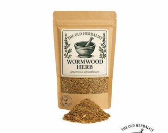 Wormwood Herb – Artemisia absinthium | Wild-Harvested Loose Leaf | Bold Natural Aroma | Small-Batch Dried | Eco Packaging