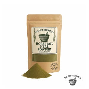 Horsetail Herb Powder – Equisetum spp | Wild-Harvested Shavegrass | Finely Ground Herbal Ingredient | Eco Pouch