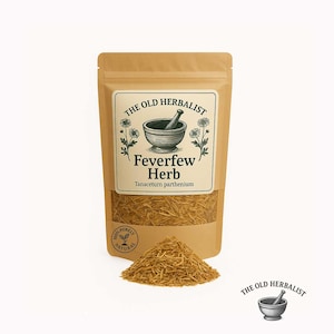 Feverfew Herb – Tanacetum parthenium | Loose Leaf | Wild Harvested Herbal Tea | Fresh Harvested | Premium Quality