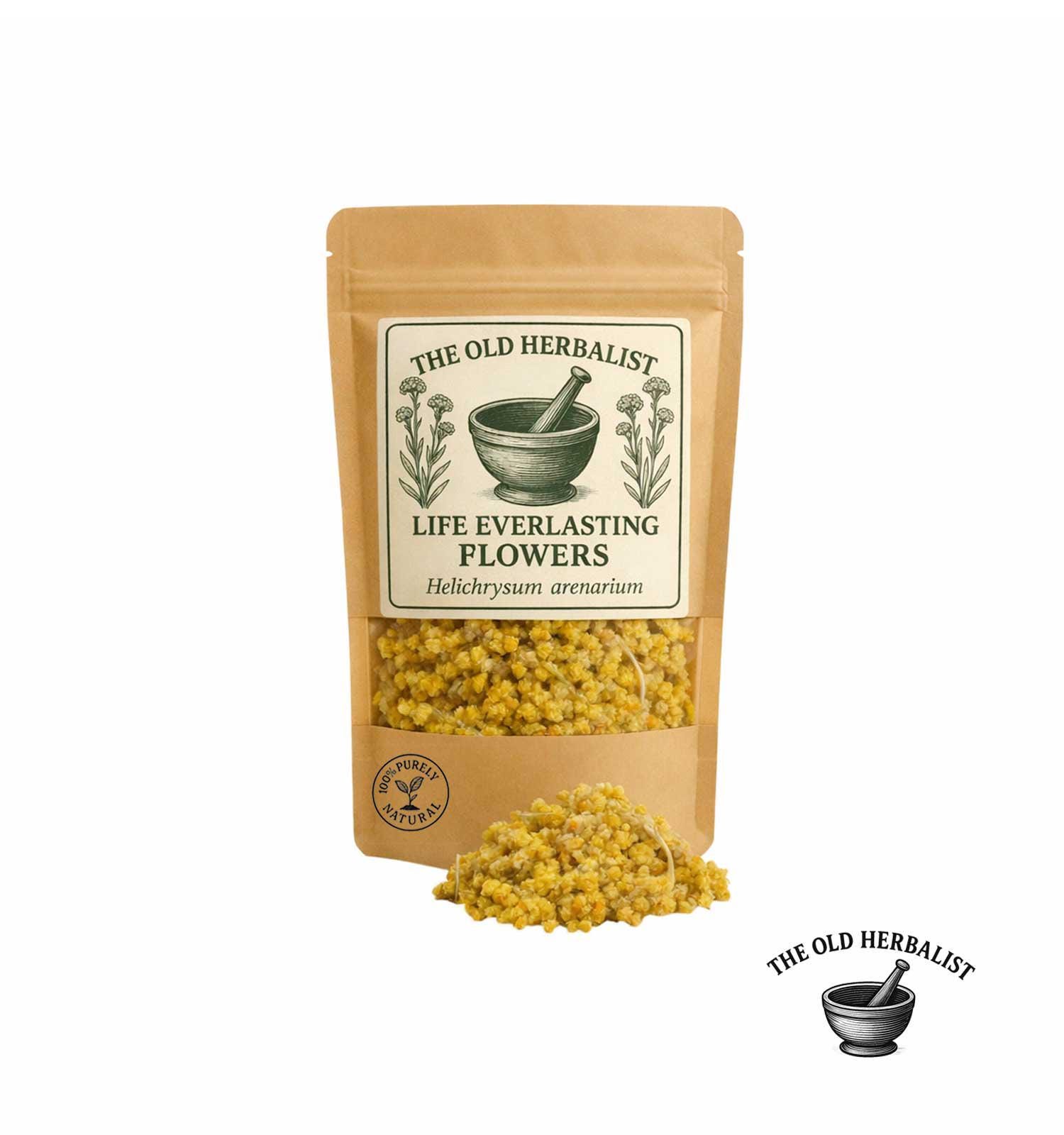 Fleurs D'Helichrysum Immortelles Séchées – 220 G (7,8 Oz), Qualité Alimentaire, Anti-inflammatoire