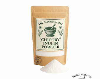 Pó de inulina de chicória | Cichorium intybus | Adoçante natural de ervas