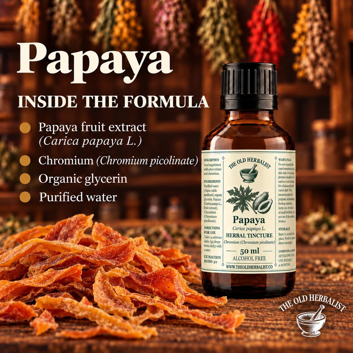 Papaya Tincture, 50 ml - Alcohol-Free Extract - Etsy Portugal